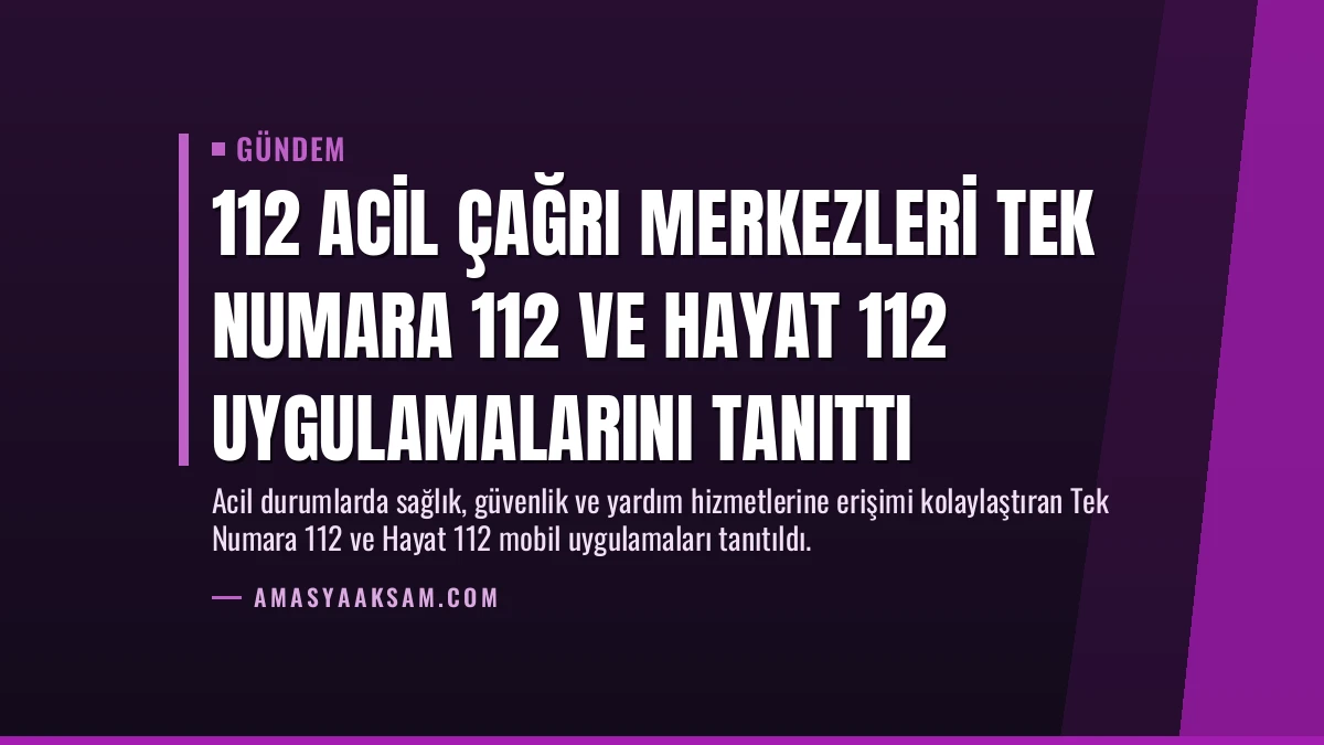 112 Acil Çağrı Merkezleri Tek Numara 112 ve Hayat 112 Uygulamalarını Tanıttı