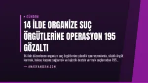 14 İlde Organize Suç Örgütlerine Operasyon 195 Gözaltı
