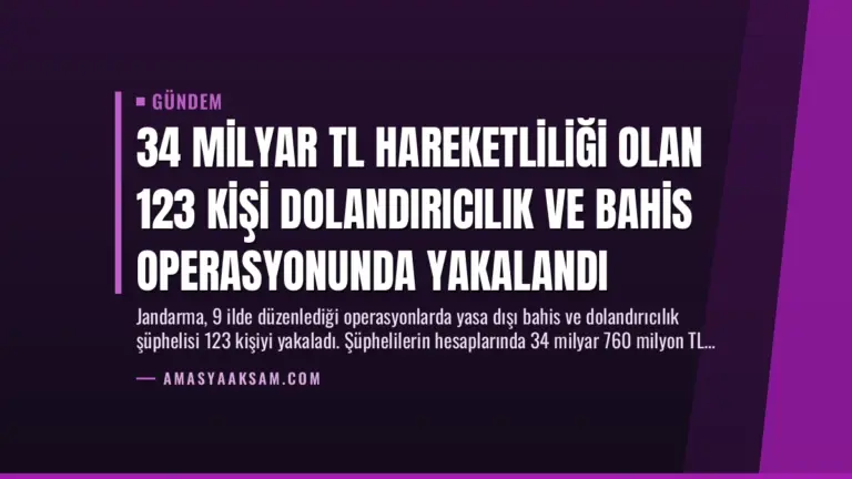 34 Milyar TL Hareketliliği Olan 123 Kişi Dolandırıcılık ve Bahis Operasyonunda Yakalandı