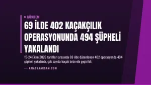 69 İlde 402 Kaçakçılık Operasyonunda 494 Şüpheli Yakalandı