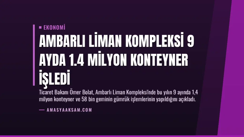 Ambarlı Liman Kompleksi 9 Ayda 1.4 Milyon Konteyner İşledi