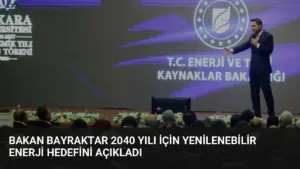 Bakan Bayraktar 2040 Yılı İçin Yenilenebilir Enerji Hedefini Açıkladı