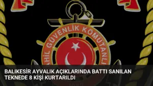 Balıkesir Ayvalık Açıklarında Battı Sanılan Teknede 8 Kişi Kurtarıldı