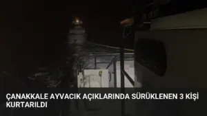 Çanakkale Ayvacık açıklarında sürüklenen 3 kişi kurtarıldı