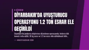 Diyarbakır’da Uyuşturucu Operasyonu 1.2 Ton Esrar Ele Geçirildi