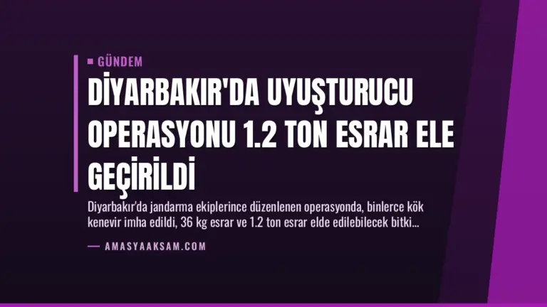 Diyarbakır’da Uyuşturucu Operasyonu 1.2 Ton Esrar Ele Geçirildi