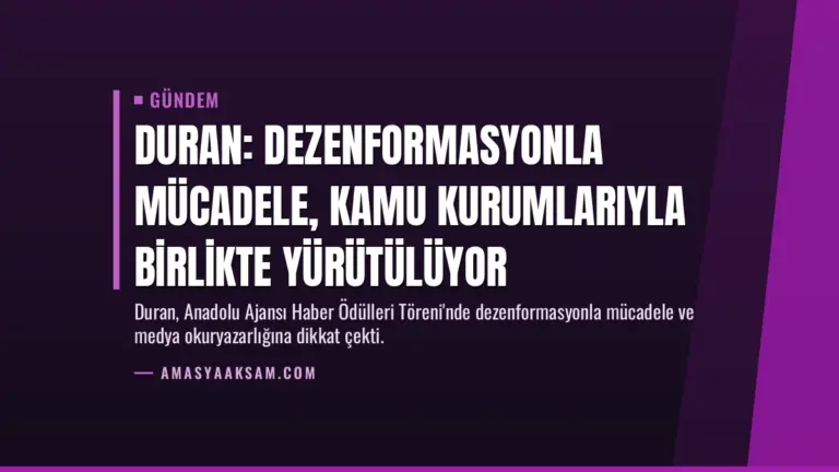 Duran: Dezenformasyonla mücadele, kamu kurumlarıyla birlikte yürütülüyor