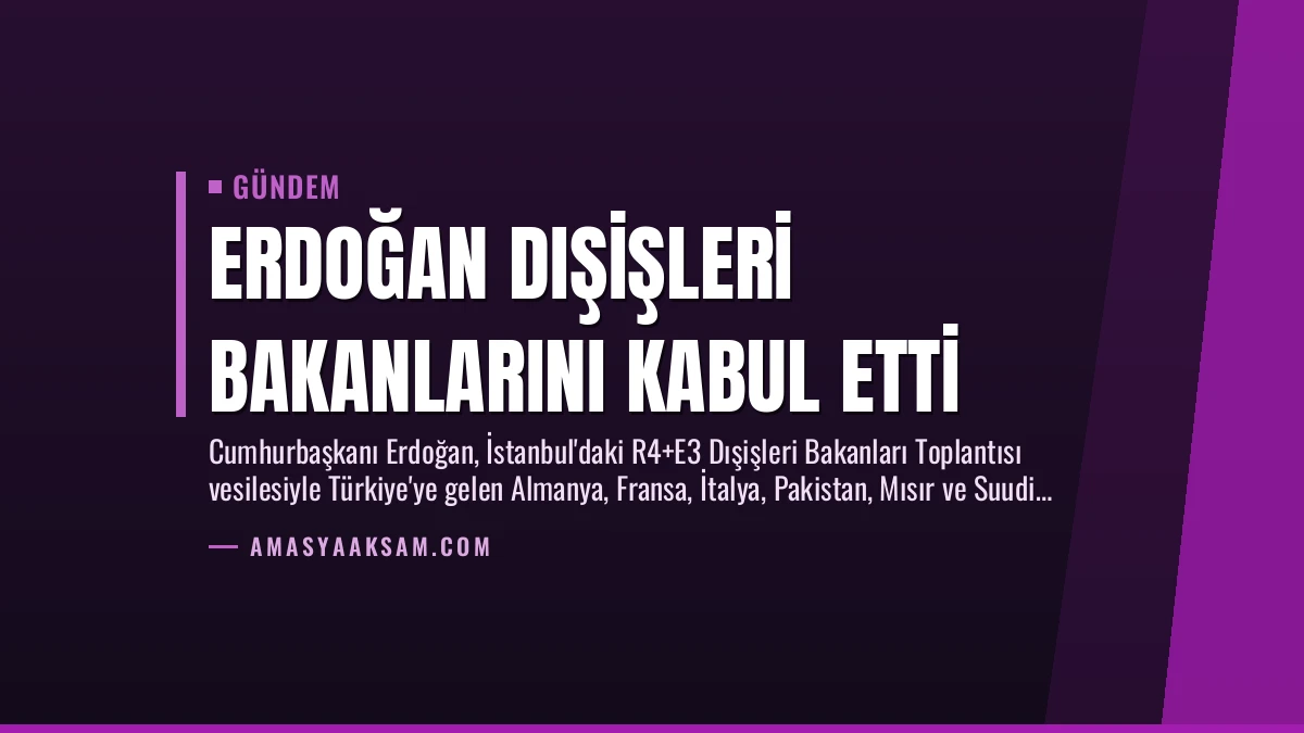 Erdoğan Dışişleri Bakanlarını Kabul Etti