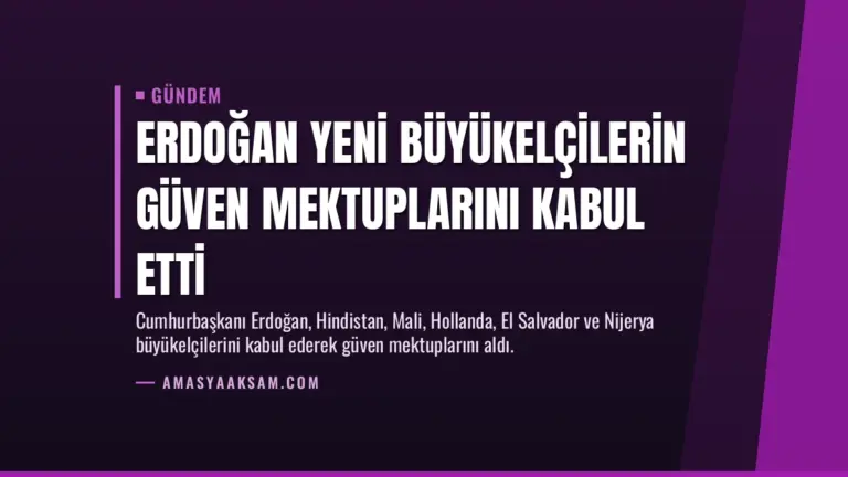 Erdoğan Yeni Büyükelçilerin Güven Mektuplarını Kabul Etti