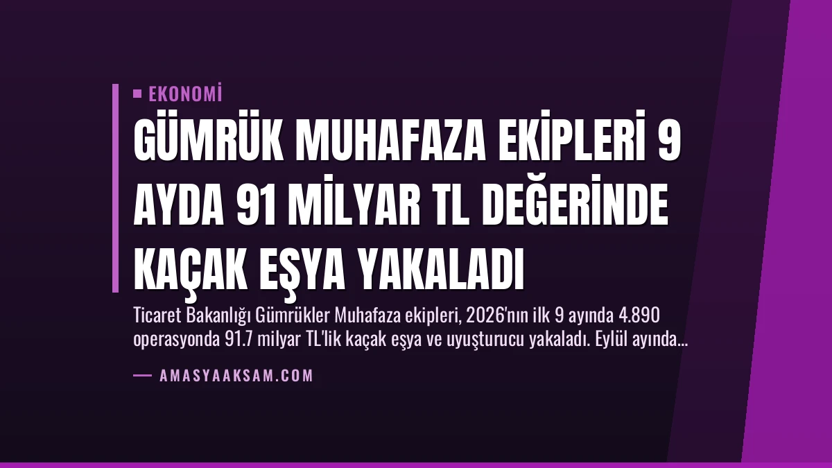 Gümrük Muhafaza Ekipleri 9 Ayda 91 Milyar TL Değerinde Kaçak Eşya Yakaladı