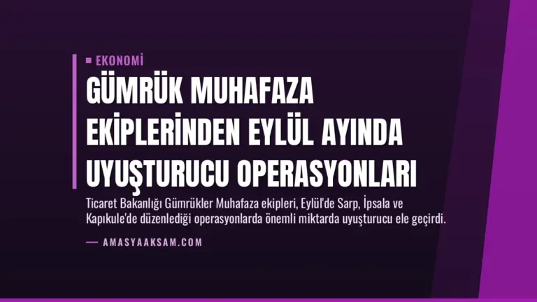 Gümrük Muhafaza Ekiplerinden Eylül Ayında Uyuşturucu Operasyonları
