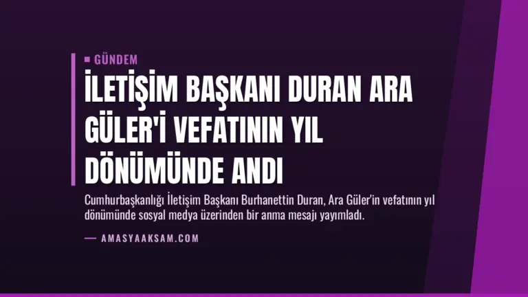 İletişim Başkanı Duran Ara Güler’i Vefatının Yıl Dönümünde Andı