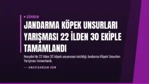 Jandarma Köpek Unsurları Yarışması 22 İlden 30 Ekiple Tamamlandı