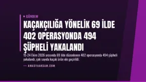 Kaçakçılığa Yönelik 69 İlde 402 Operasyonda 494 Şüpheli Yakalandı