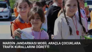 Mardin Jandarması Mobil Araçla Çocuklara Trafik Kurallarını Öğretti