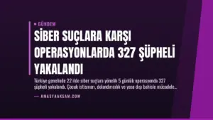 Siber Suçlara Karşı Operasyonlarda 327 Şüpheli Yakalandı