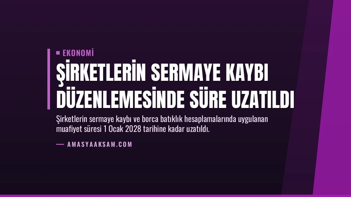 Şirketlerin Sermaye Kaybı Düzenlemesinde Süre Uzatıldı
