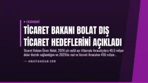 Ticaret Bakanı Bolat Dış Ticaret Hedeflerini Açıkladı