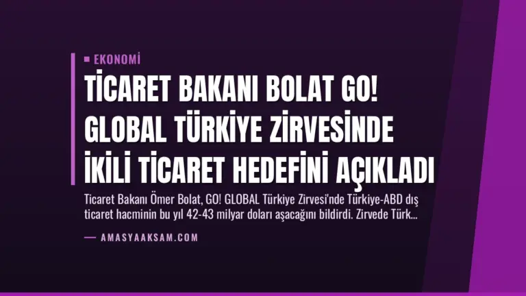 Ticaret Bakanı Bolat GO! GLOBAL Türkiye Zirvesinde İkili Ticaret Hedefini Açıkladı