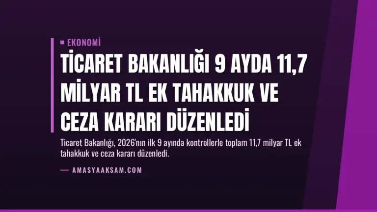 Ticaret Bakanlığı 9 Ayda 11,7 Milyar TL Ek Tahakkuk ve Ceza Kararı Düzenledi