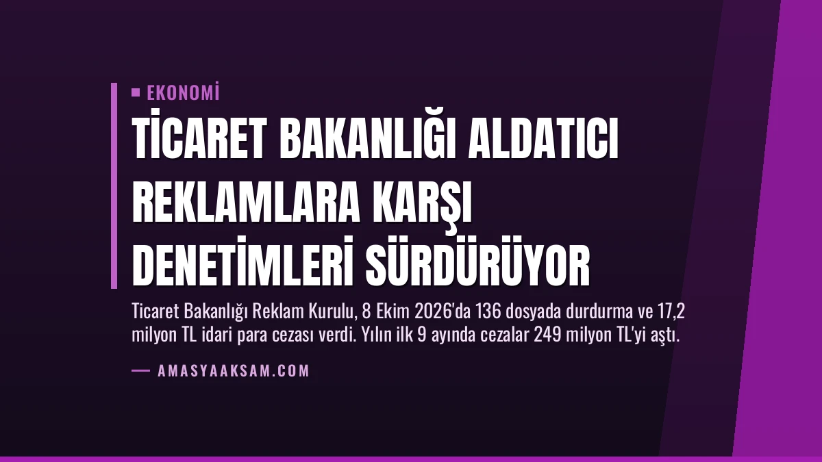 Ticaret Bakanlığı Aldatıcı Reklamlara Karşı Denetimleri Sürdürüyor