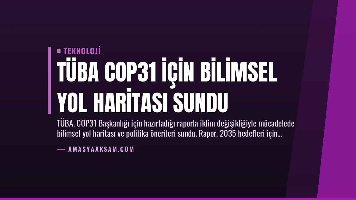 TÜBA COP31 İçin Bilimsel Yol Haritası Sundu
