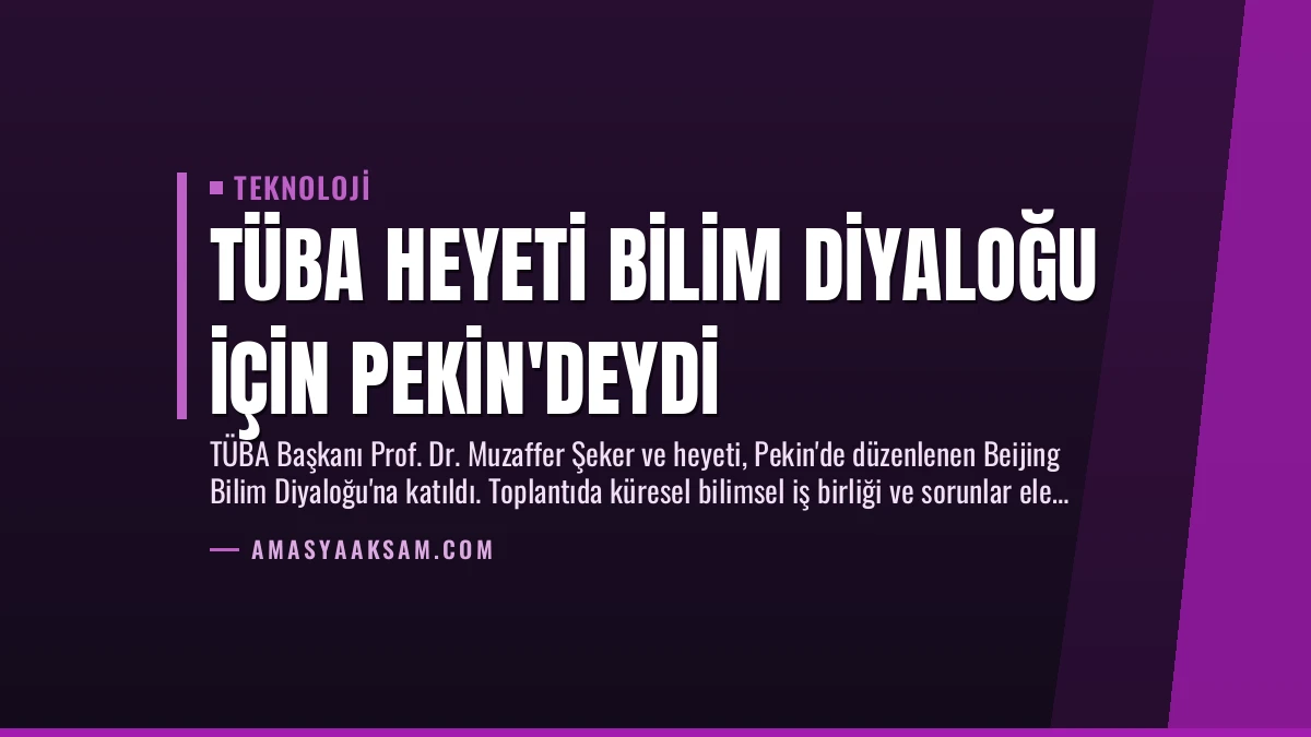 TÜBA Heyeti Bilim Diyaloğu İçin Pekin’deydi