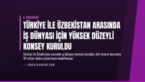 Türkiye ile Özbekistan arasında iş dünyası için yüksek düzeyli konsey kuruldu
