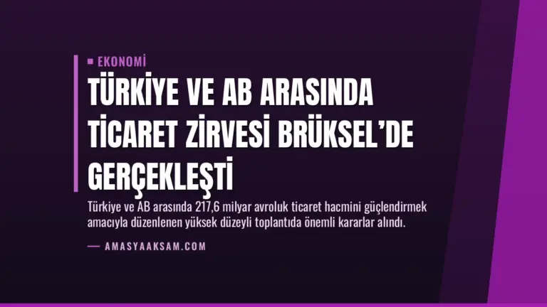 Türkiye ve AB Arasında Ticaret Zirvesi Brüksel’de Gerçekleşti