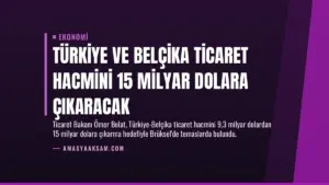 Türkiye ve Belçika Ticaret Hacmini 15 Milyar Dolara Çıkaracak