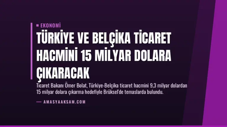 Türkiye ve Belçika Ticaret Hacmini 15 Milyar Dolara Çıkaracak